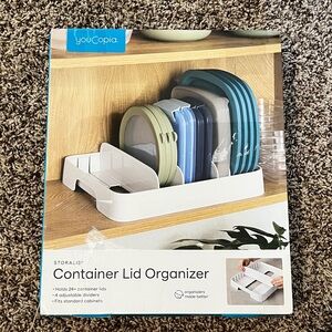Youcopia Storalid White Container Lid Organizer Tray NIB 24 lids